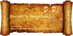 Derdák Dorottya névjegykártya